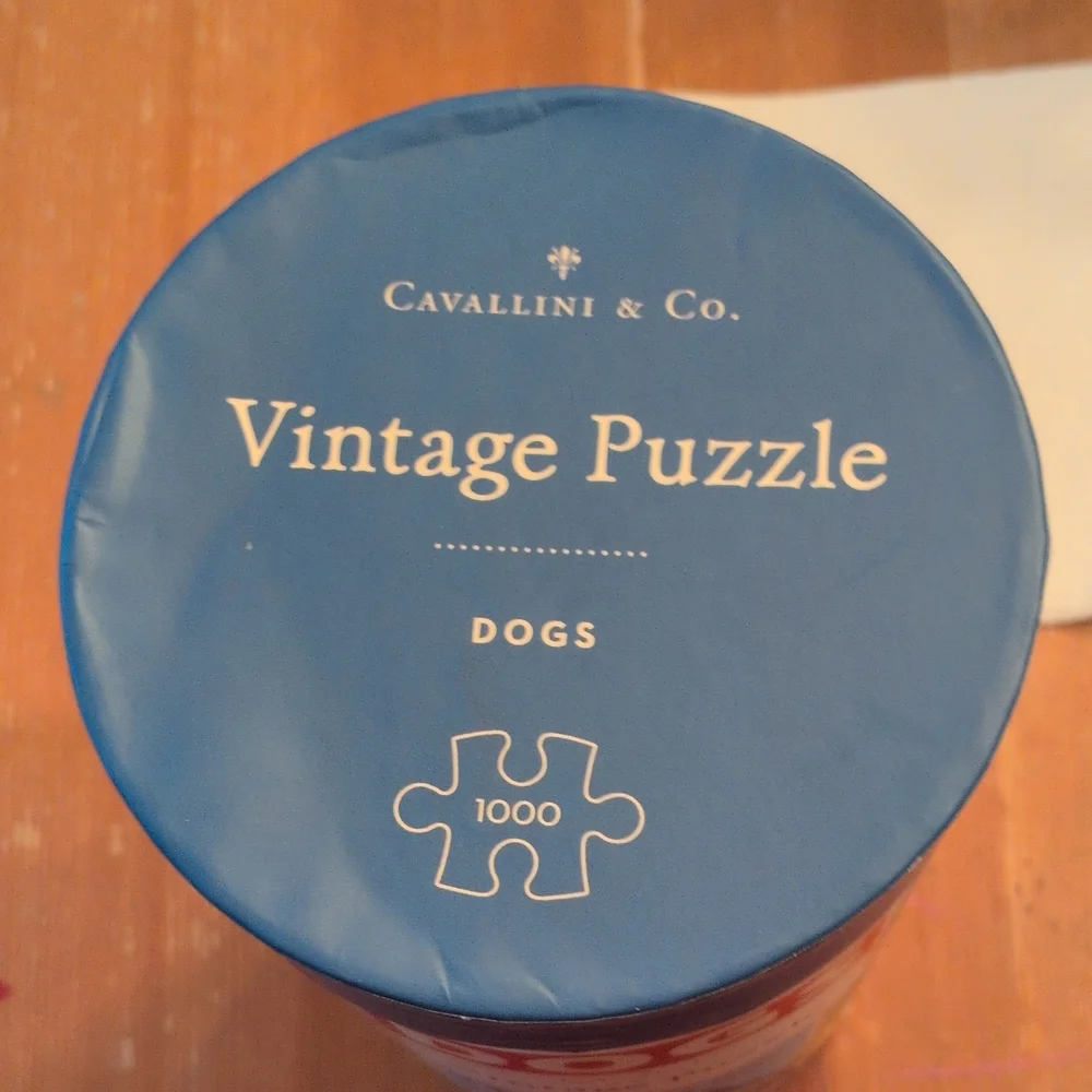 Dogs Vintage Puzzle - Blue